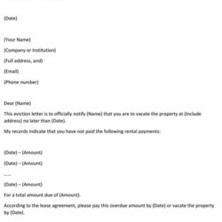 Tremendous Free Eviction Letter Template How To Write It With Examples Sample Notice Pay Or Vacate