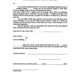 Terrific Eviction Letter Real Estate Forms Templates Free Notice Form Landlord Printable Sample Template