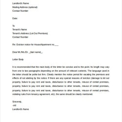 Peerless Eviction Letters Free Word Documents Download Letter Template Standard Templates
