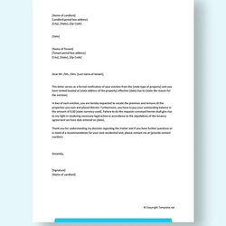 Fine Eviction Letter Template In Word Google Docs Pages Download