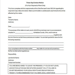 High Quality Eviction Notice Templates Doc Free Premium Letter Template