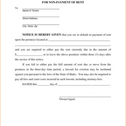 Super Eviction Warning Letter Template Examples Collection Notice Form Texas Florida Sample Printable Elegant