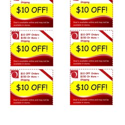 High Quality Free Coupon Templates Template