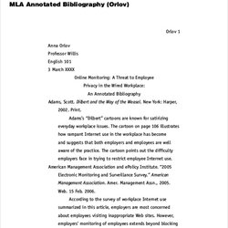 Annotated Bibliography Templates Samples Doc Template Sample Style Format Blank Example Citation Annotation