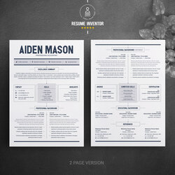 Perfect Page Resume Template Resumes Pages Free Design