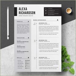 Brilliant Resume Templates Pages For Free Example Gallery