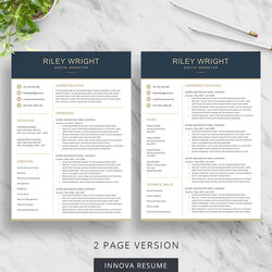 The Highest Quality Modern Resume Template For Microsoft Word Templates Shop