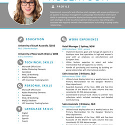 Cool The Megan Resume Professional Word Template Robertson