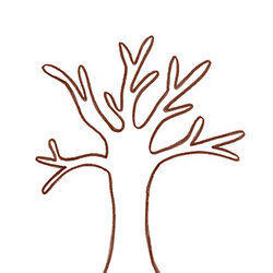 Very Good Template Printable Adding Personal Touch To Your Projects Tree Outline Trunk Branches Simple Branch
