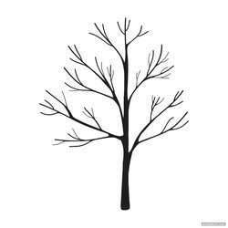 Fine Printable Fingerprint Tree Blank