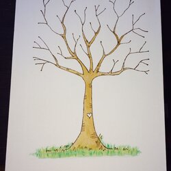 Fingerprint Tree On Canvas We Used The Template Kindly Provided Trees