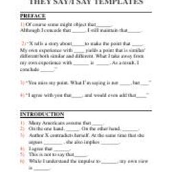 Capital Writing Tips They Say Templates