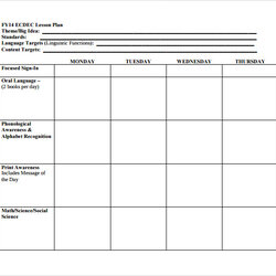 The Highest Standard Blank Lesson Plan Template Business Printable For