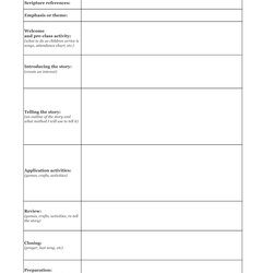 Blank Lesson Plan Templates To Print Planning Printable Outline Planner Storytelling Mission