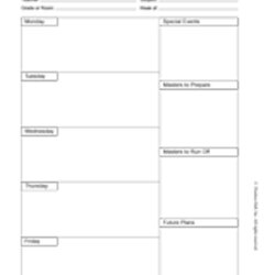 All Templates Blank Lesson Plan Template Weekly Printable Form Teacher Plans Planning Teachers Week Excel