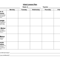 Terrific Best Images Of Four Year College Worksheet Blank Infant Lesson Plan Template Templates Weekly