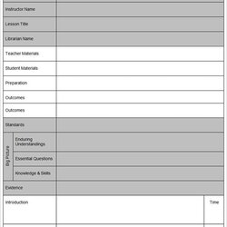 High Quality Blank Lesson Plan Template Free Word Documents Download Example