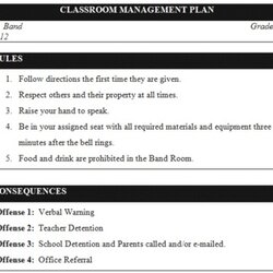 Classroom Management Plan Template By Stephanie Gust Behavior Ratings Original
