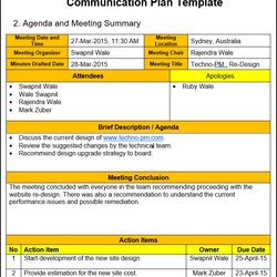 Communication Strategy Plan Template