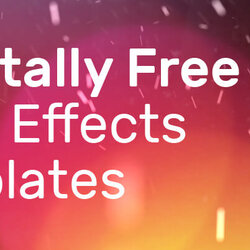 Wonderful Free After Effect Template Totally Enchanted Top Effects Templates