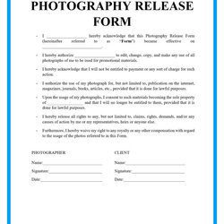 Legit Free Photography Release Form Template Use Doc Contracts