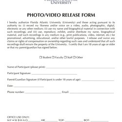 Preeminent Free Photo Release Form Templates Word