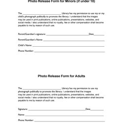 Brilliant Free Photo Release Form Templates Word Model Forms Photography Kb