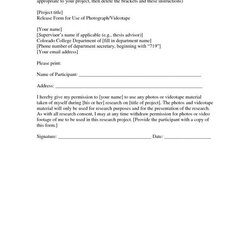 Superb Photo Release Form Template Teacher Newsletter Print