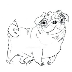 Legit Pug Puppy Drawing At Free Download Coloring Pages Cute Printable Baby Color Print
