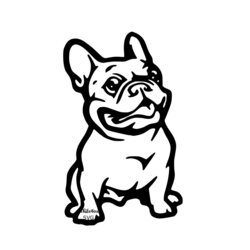 Super Funny Cute Adorable Pug Puppy Dog Stencil Template
