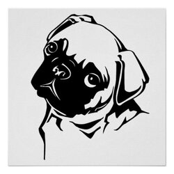 Sublime Pug Outline Pugs Stuff To Buy Outlines Drawing Dog Drawings Mops Cute Puppy Negro Puppies Dogs