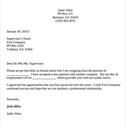Exceptional Sample Resignation Email Letter Templates To Download Formal Word Format