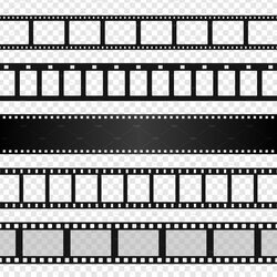 Preeminent Blank Film Strip Template Black Graphic Objects Creative Market