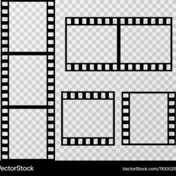 Outstanding Film Strip Photo Frame Template Isolated On Vector Image Info