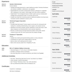 Matchless Tech Resume Examples Template Full Guide Technical Example Pages Cubic