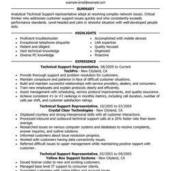 Perfect Best Technical Support Resume Example From Professional Writing Examples Sample Cover Level Template
