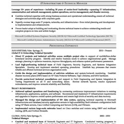 Worthy Using The Technical Resume Template And How To Write One Properly Manager Professional Sample Resumes