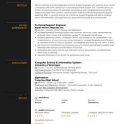 High Quality Technical Support Engineer Resume Template Image