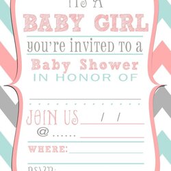 Perfect Get Free Printable Baby Shower Invitations Templates Girl Template Invite Downloads Invitation