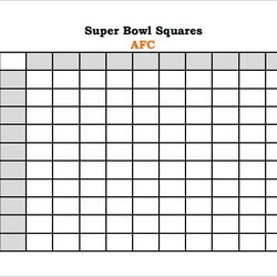 Perfect Printable Super Bowl Pool Template Free Templates Squares Football