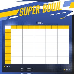 Spiffing Printable Football Square Board Super Bowl Pool