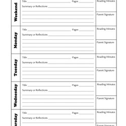 Sublime Printable Reading Log Templates For Kids Middle School Adults