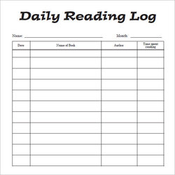 Fantastic Reading Log Templates Free Doc Template Printable Logs Sample School Weekly Student Students Middle