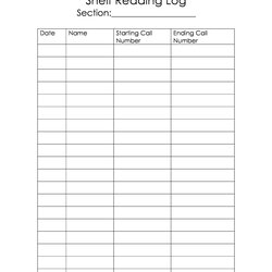 Wonderful Printable Reading Log Templates For Kids Middle School Adults Template