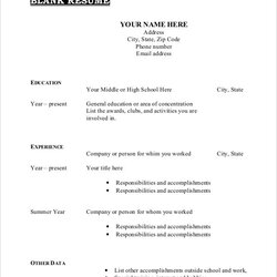 Sterling Printable Resume Template Word Documents Download Templates Blank Test Premium Free