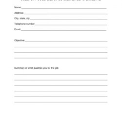 Swell Resume Design Blank Template Sample Templates Printable Format Form Basic Easy Student Outline Letter