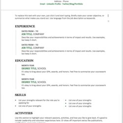 Printable Resume Templates Free Template Simple