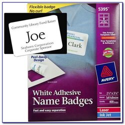 Supreme Avery Name Badges Template Resume Examples Adhesive White