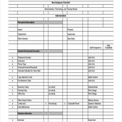 Champion Free Sample New Employee Checklists In Ms Word Excel Checklist Format Template Templates