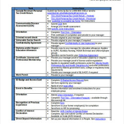 Brilliant Checklist Template Free Word Excel Documents Download Employee Templates New